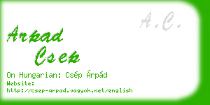 arpad csep business card